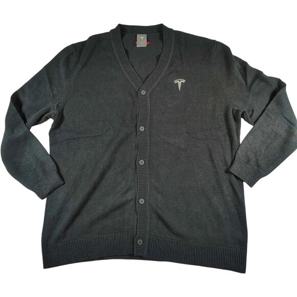 Tesla - SpaceX - Elon Musk - Black - Men's Cardigan Sweater - Size: XL - Picture 1 of 8